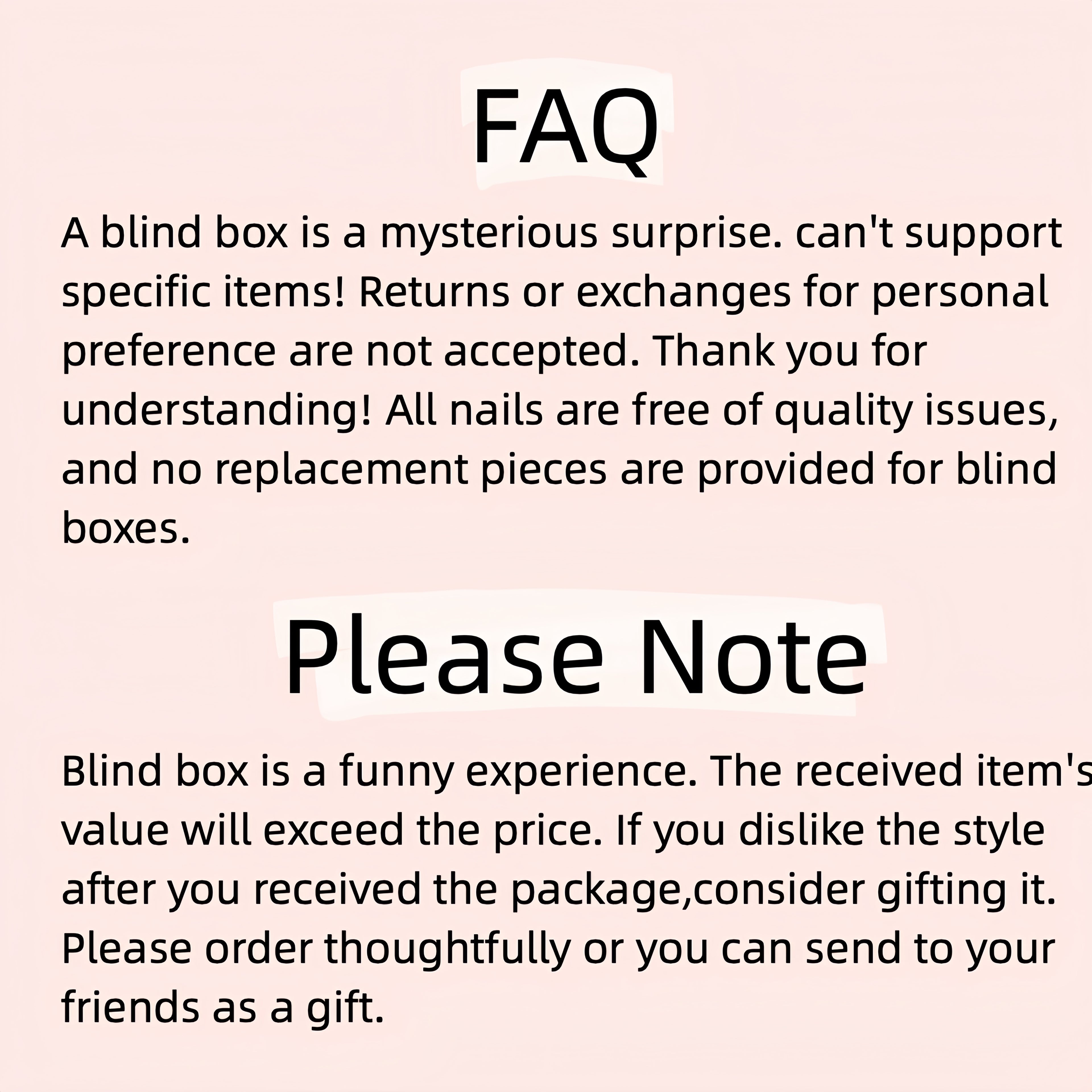 Pressed-on Nail Blind Box,wish number and size(three size)