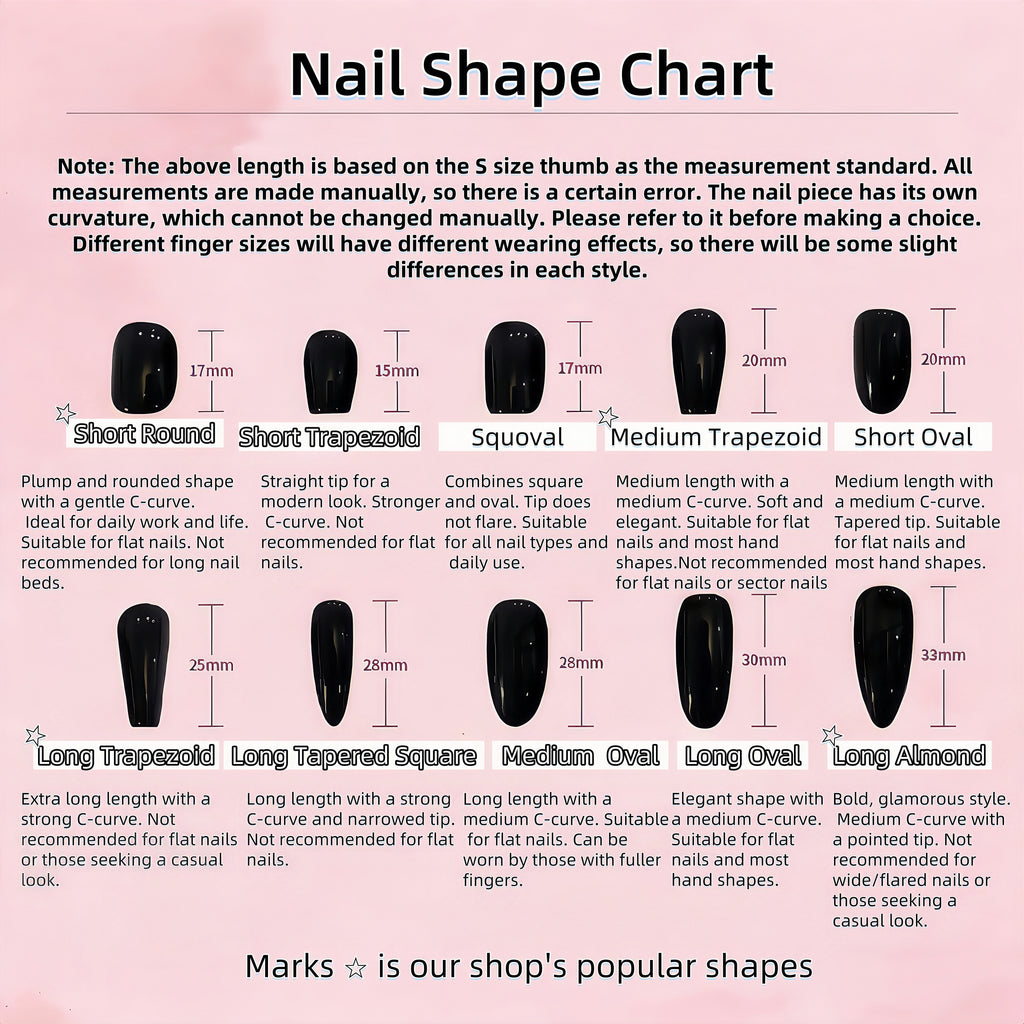 Pressed-on Nail One Size 24pcs (Fits Most) Blind Box 2 set ,wish two number